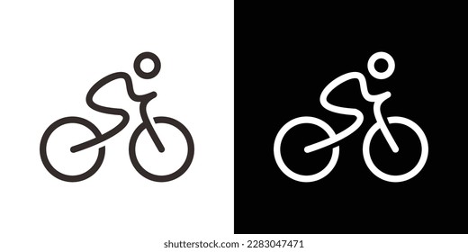 cycling logo line design icon vector illustration