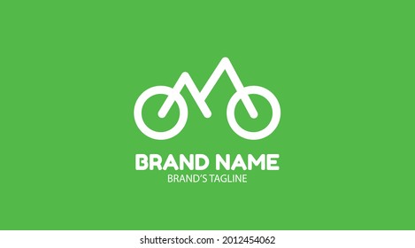 Cycling Logo. Mountain Cycling business Logo. Vector style minimal and flat logo. simple and memorable. vector esp10 scalable.