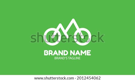 Cycling Logo. Mountain Cycling business Logo. Vector style minimal and flat logo. simple and memorable. vector esp10 scalable.