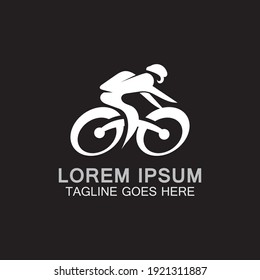 Cycling logo sport design vector icon, symbol template business concept