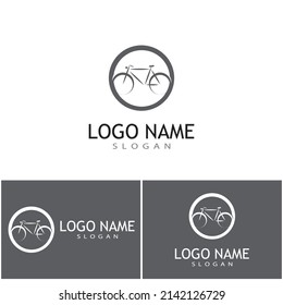 Naturaleza del símbolo vectorial de la plantilla del logotipo de ciclismo
