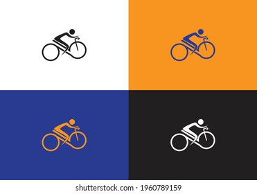 cycling logo vector template concepts