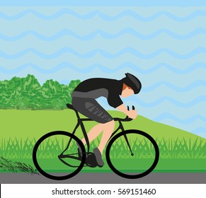 Cycling man