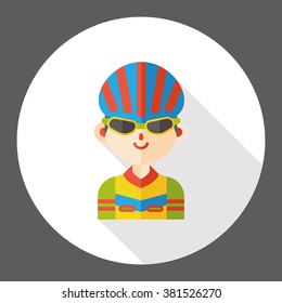 cycling man flat icon