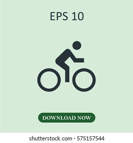Cycling man icon vector