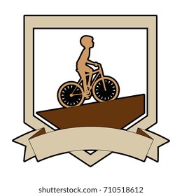 cycling man riding a bicycle elegant frame