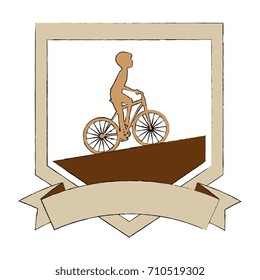 cycling man riding a bicycle elegant frame
