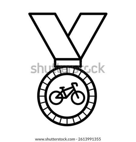 cycling medal - vector icon