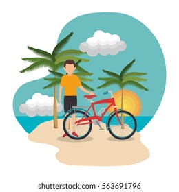 cycling on the beach