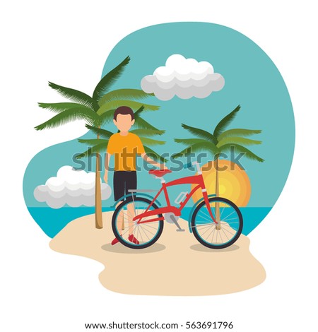 cycling on the beach