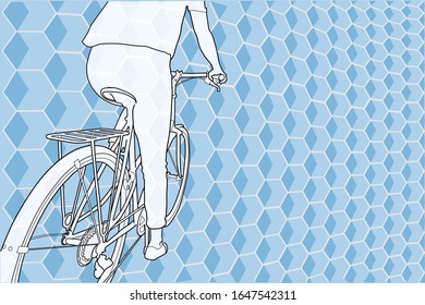 Cycling on a bike ride