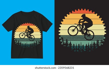 Cycling on mount, cycle t shirt design 