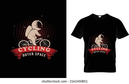 CYCLING OUTER SPACE...NEW CUSTOM T SHIRT