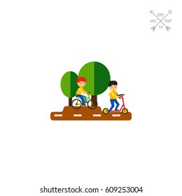 Cycling in Park Icon