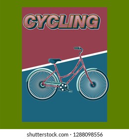 Cycling Poster Design Template Vector Illustration - Vector