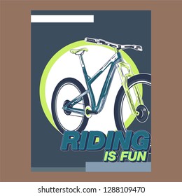 Cycling Poster Design Template Vector Illustration - Vector