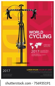 Ilustração vetorial de pôster de ciclismo