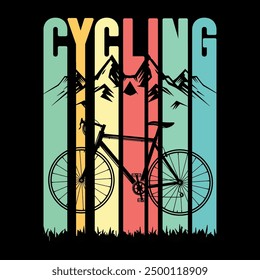 Citas de ciclismo diseño de camiseta para los amantes de la aventura. Diseño de camiseta motivacional con bicicleta e inscripción