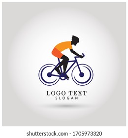 Cycling Race & Bicycle Shop Logo. Symbol & Icon Vector Template.