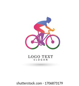 Cycling Race & Bicycle Shop Logo. Symbol & Icon Vector Template.