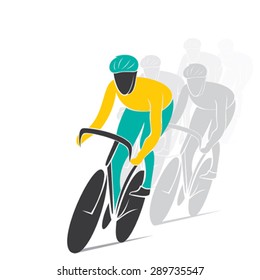 cycling race design vector