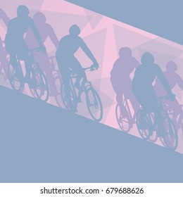 Cycling race man vector abstract background