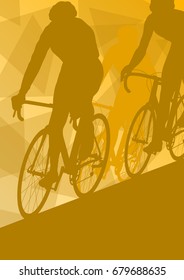 Cycling race man vector abstract background