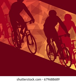 Cycling race man vector abstract background
