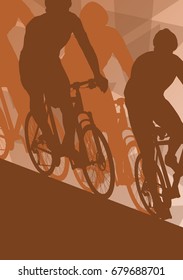 Cycling race man vector abstract background