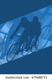 Cycling race man vector abstract background