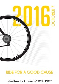 cycling race poster design .  ride for a good cause