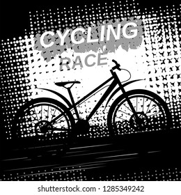 Cycling race. Vector image.