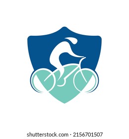 Cycling Race Vector Logo Design. Bicycle Shop Logo Design Template.