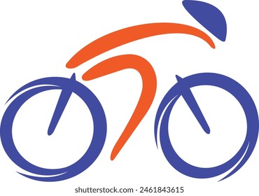 Cycling race vector logo design template.