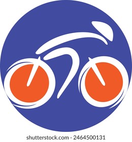 Cycling race vector logo design template.