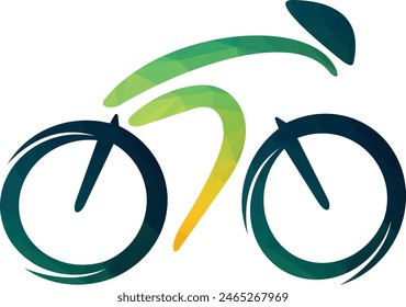 Cycling race vector logo design template.