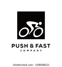 Cycling Race Vector logo illustration, emblem design template inspiration