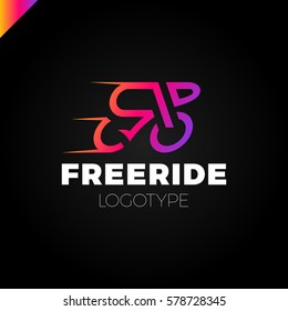 Cycling race Vector logo illustration, emblem design