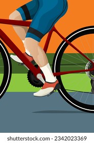 Cycling race, vector template event background flyer, poster 