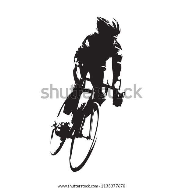 Cycling Road Cyclist On His Bike Stock Vector Royalty Free