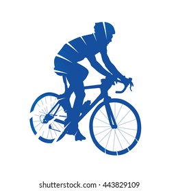 Cycling Road Cyclist Side View Abstract Stock Vector (Royalty Free ...