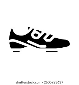 cycling shoes footwear tourism glyph icon vector. cycling shoes footwear tourism sign. isolated symbol illustration