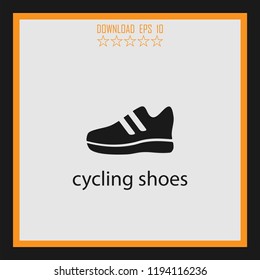 cycling shoes vector icon