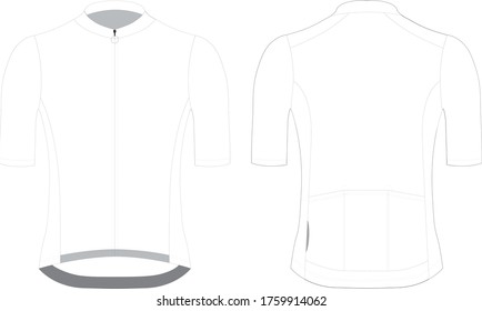 Cycling short sleeve jersey custom design blank template vector illustration