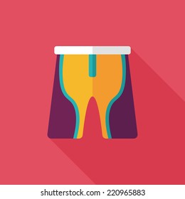 cycling shorts flat icon with long shadow,eps10