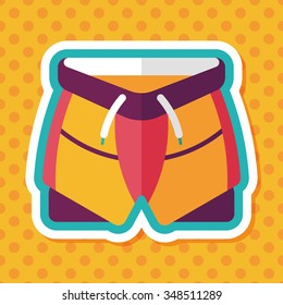 cycling shorts flat icon with long shadow,eps10