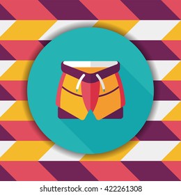 cycling shorts flat icon with long shadow,eps10