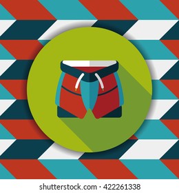 cycling shorts flat icon with long shadow,eps10