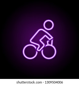cycling sign icon. Elements of web in neon style icons. Simple icon for websites, web design, mobile app, info graphics