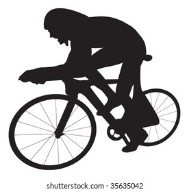 Cycling silhouette